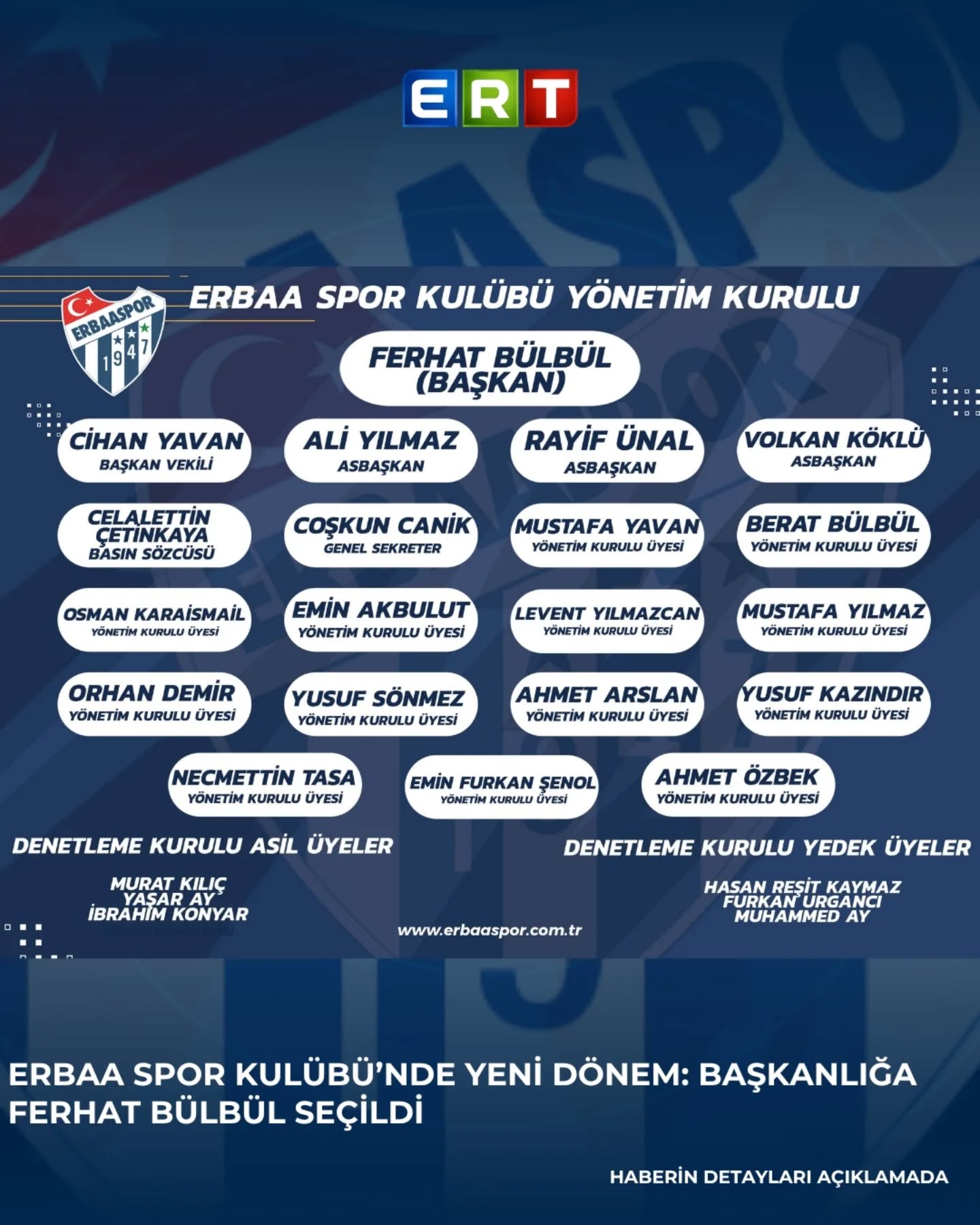 Erbaa Spor Kulübü’nün 2025 Yılı Olağan Genel Kurul Toplantısı gerçekleştirildi.